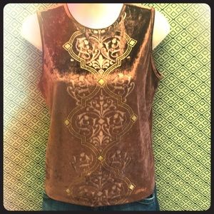 World republic clothing company velvet tank